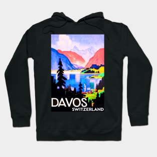 Ski Davos Switzerland Mountains Lake Travel Europe Vacation Skiing Hoodie